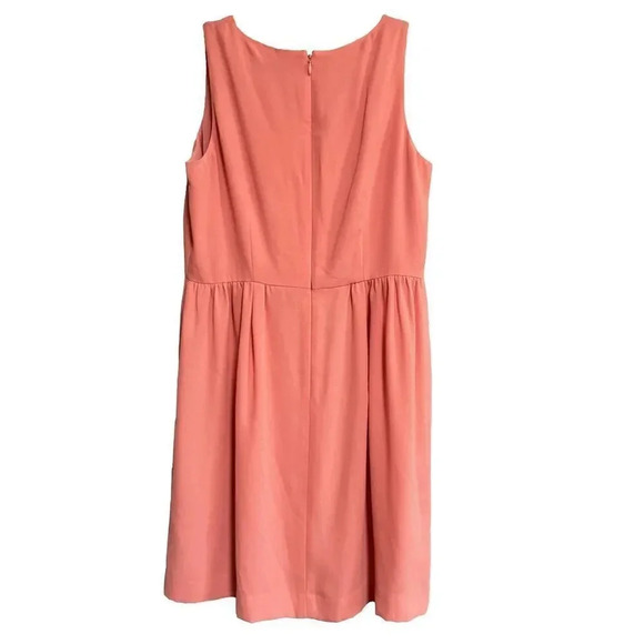 ANN TAYLOR LOFT Sleeveless Coral Split Neck Mini Dress Size 2P - Picture 2 of 5
